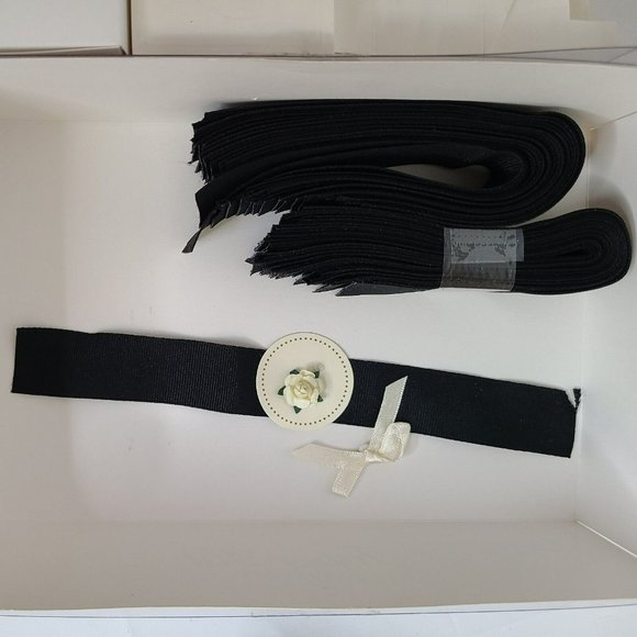 Gartner Studios Wedding Favor Boxes Ribbons Printable Tags 98ct Ivory Black - Picture 4 of 7